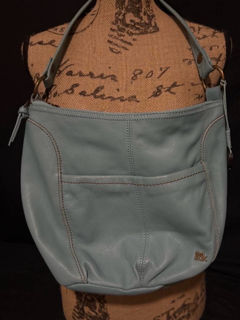 The Sak Leather Hobo Shoulder Bag - Light Blue